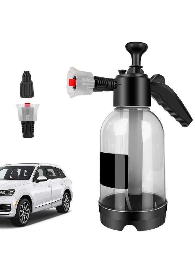 Car Foam Sprayer, 2L Hand Pressurized Soap Sprayer, Snow Foam Sprayer Pressure Sprayer Bottles, Release Soap Washer Car Wash Foam, for Cleaning, Gardening, Car Washing