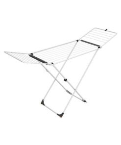 Vileda Universal Steel X-Leg Indoor Cloth Dryer 18M, Reinforced steel, Extendable wings, Slim, Mobile design, White