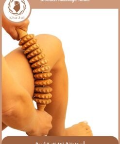 KHAJUL Curved Wooden Massage Roller for Waist and Thighs Multifunctional Body Roller to Reduce Cellulite and Muscle Tension, Natural Massager for Men and Women