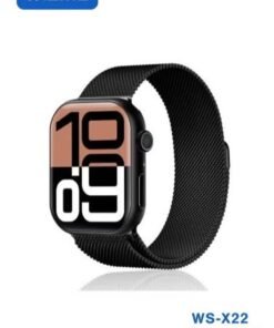 WISME WS-X22 Waterproof Smartwatch | Full-Screen HD Display, Bluetooth Calling & Notifications | Advanced Fitness Tracking, Heart Rate & Sleep Monitoring | Sports Modes, Long Battery Life & Three Interchangeable Straps – Black