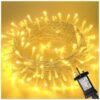 Chocisong 100LED Home Decorative Fairy Lights, 10M Outdoor String Lights, 8 Lighting Modes Plug in, for Wedding, Brithday, Party, Home Decoration (Warm White)