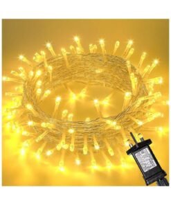 Chocisong 100LED Home Decorative Fairy Lights, 10M Outdoor String Lights, 8 Lighting Modes Plug in, for Wedding, Brithday, Party, Home Decoration (Warm White)