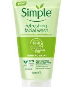 Simple Refreshing Facial Wash, Soap Free, For All Skin Types 150ml