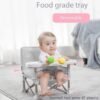 DMG TECH DMG Baby Floor Seat, Folding Portable Chair for Eating, Baby Seat with Seat Belt, Travel Seat with Tray for Baby, Fordable Baby Seat for Eating, Playing, Beach, Picnic, Garden