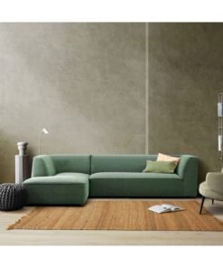ALWASIT HOME Al Wasit Milbrey 2-Piece Velvet Fabric Sectional Sofa – Modern L-Shape Living Room Couch with Comfortable Seating