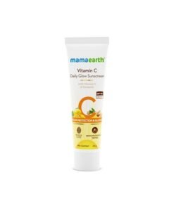 Mamaearth Vitamin C Daily Glow Sunscreen with Vitamin C & Turmeric for Sun Protection & Glow | SPF 50 & PA++++ Protection | No White Cast | Lightweight & Non-Sticky | Brightens Skin | For All Skin Types | 20 g