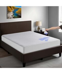 Hotel Linen Klub 100% Waterproof Mattress Protector - Cotton Terry White, Ultra Soft Fitted Bed Protector, 200x200cm Cotton White