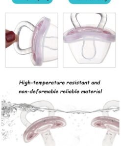 Quantum 2 PCS Baby Pacifier, Soft Durable Orthodontic Soothers with a dust cover and an anti-drop chain, Natural Nipple Shape Easy Clean - Image 3