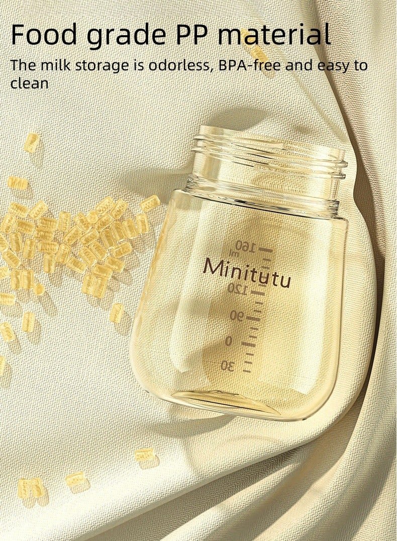Minitutu Manual breastfeeding breast pump small portable nano antibacterial milk collector multifunctional milk bottle massage lactation - Image 2