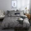 ZERIFAM Cotton Duvet Cover Set, Soft Brushed Microfiber Comforter Cover with Zipper Closure, 3 Pieces Include 1 Duvet Cover 220x240cm and 2 Pillow Shams, King Size