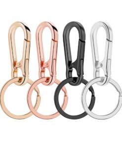 meayul 4PCS Metal Keychains for Women Men, Key Chain Ring Clip Holder Organizer for Home Car, Car Keys Keychain Accessories, Cut Keyring Accessories