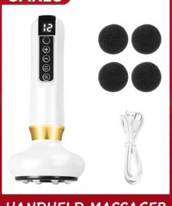 Garlo Handheld Cellulite Massager,Body Vacuum Massager with 12 Suction Modes, Rechargeable & Cordless Cellulite Removal Machine Abdominal Belly Thighs Butt Neck at Home