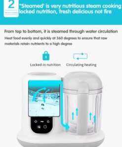 Super ZYouth 4 in 1 Baby Food Processor, Baby Food Maker with Smart Control, Multifunctional Steaming Blender with Steam Pot, Auto Cooking and Grinding, Warming Milks, BPA Free - Image 4