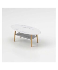 Alternative view of DANUBE HOME Freya Coffee Table Multifunctional Living Room Desk Space Saving Center Table Modern Design Furniture For Home Living Room L 100 x W 50 x H 42 cm White