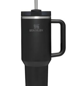 Stanley Quencher H2.0 FlowState Vacuum Stainless Steel Water Bottle with Lid and Straw, BPA-Free, 40oz, 28x10x7.5cm (Black)
