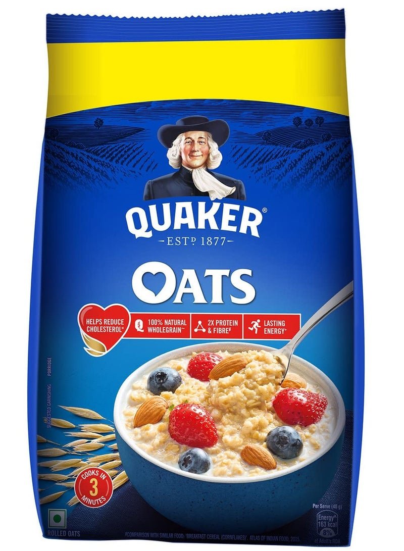 Quaker Oats 1kg Rolled Oats Natural Wholegrain Nutritious Breakfast Cereals Dalia Porridge Easy To Cook