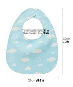 Flushrenic 6-Pack Baby Bandana Dribble Bibs Cotton Teething Bibs Infant Feeding Bibs Soft and Absorbent Bids with Adjustable Snaps Waterproof Drool Bibs for 0-36 Months Unisex Girls Boys Newborn Toddlers
