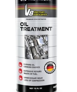 V8 German Lubricants Oil Treatment (443ML) – Reduces Oil Burning, Prevents Engine Wear & Improves Performance