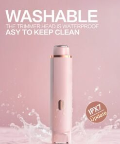OASIAURA 2-in-1 electric shaver for women,Electric Razor,Bikini Trimmer,Lady Razor for Legs,Arm,Underarm,Bikini，Face,Wet&Dry, IPX7 Waterproof, Rechargeable Trimmer with Type-C Charging,Pink