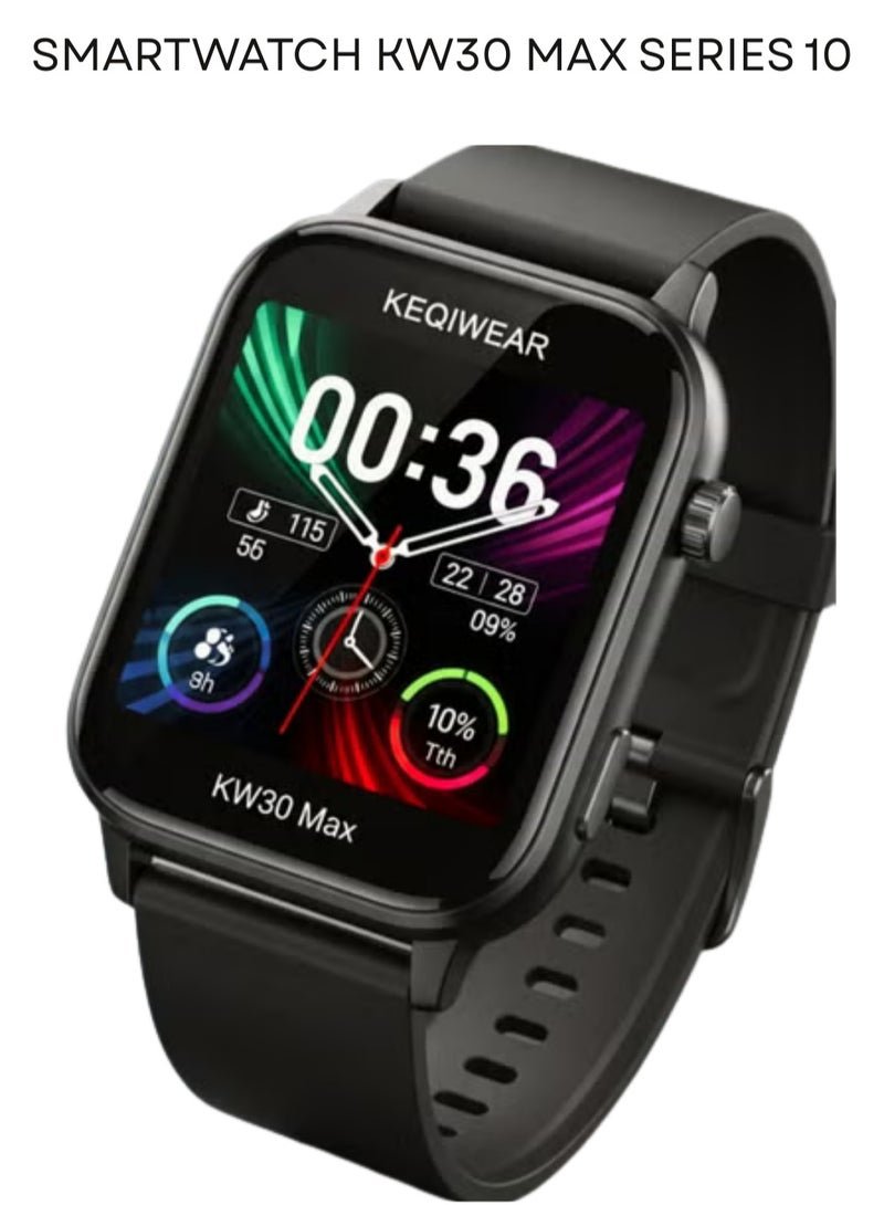 KEQIWEAR Smart Watch Series 10 with 7+1 Straps, Full Touch HD Color Screen, Bluetooth Calling, Fitness Tracker, Heart Rate Monitor, Sports Modes, Waterproof Smartwatch for Android & iOS (Multicolor)