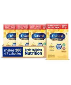 Enfamil Baby Formula, Infant Formula Nutrition, Triple Prebiotic Immune Blend, 2'FL HMO, & Expert-Recommended Omega-3 DHA, Perfect Choice for Baby Milk, Non-GMO, Refill Box, 31.4 Ounces (Pack