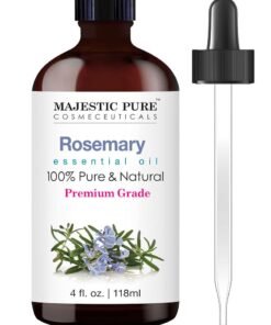 Majestic Pure Rosemary Oil for Hair Growth - 118 ML | Large | 100% Pure and Natural | Premium Grade Essential Oils for Hair growth, Aromatherapy, Diffusers, Skin, Massage and Humidifiers |
