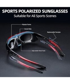 AIWANTO Polarized Sports Sunglasses – UV400 Cycling & Outdoor Glasses for Men & Women with 5 Interchangeable Lenses, Ultra-Light Frame & Myopia Inner Frame - Image 4