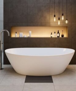 Luxury freestanding bathtub white