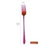 Home Daily Tableware Stainless Steel Fork Creative 410 Long Handle Main Fork Steak Fork Hotel Supplies Manufacturers Wholesale-Color:C278D Korean Fork "magic Red]