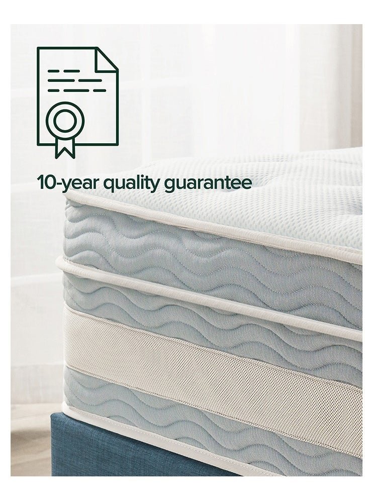 Zinus Cooling Comfort Support Hybrid Mattress, Queen, Fiberglass Free, Medium Plush, Cooling Motion Isolation, Certified Safe Foams & Fabric, Mattress in A Box (152.4 X 203.2 X 35.6 CM) - Image 3