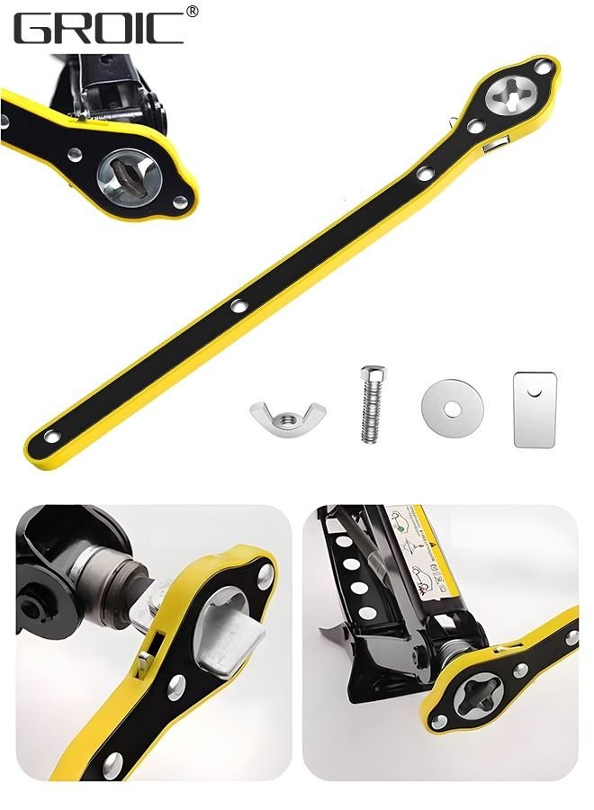 GROIC Labor Saving Wrench Auto Jack Ratchet Wrench Car Jack and Lug Wrench Handle Scissor Jack Garage Tire Wheel Lug Wrench for Car,Car Repair Tool