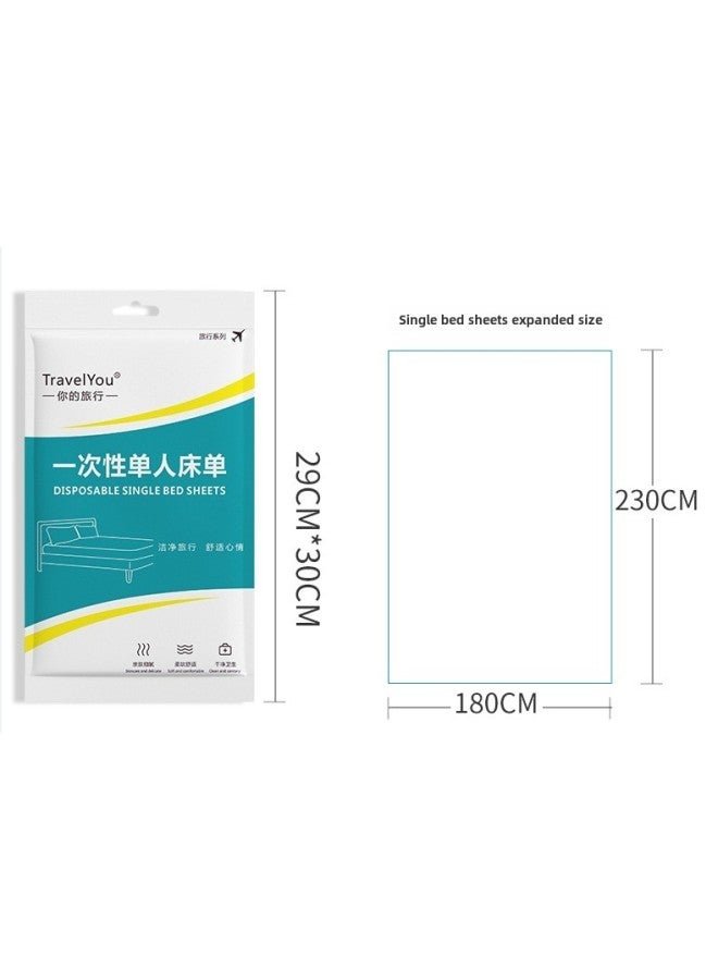 Disposable Bed Sheet Quilt Cover Four-piece Travel Bedding Pillowcase Travel Homestay Hotel Supplies Massage Massage-Color:Ty Disposable Single Bed Sheets