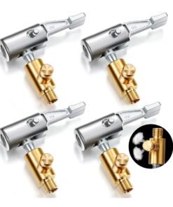 KASTWAVE 4 Pcs Tire Air Chuck Inflation Hose Adapter Air Chuck Lock, Hose Repair End with Barb Connector to Connect Portable Tire Inflation Head for Car Bike Pump Hose Repair