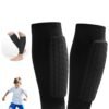JoyousSto 2 Pcs Soccer Shin Guards, Shin Defender for Kids Youth Adults, Lightweight Calf Compression Sleeves with Honeycomb Pads, Football Baseball Basketball Taekwondo Protective Gear, Anti-Slip Design,Black