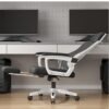 Ergonomic Office Chair Desk Chair with Lumbar Support Gaming Chair with Adjustable Headrest and Armrest Swivel Computer Chair for Home Office（White）