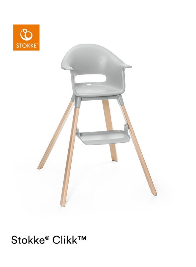STOKKE Clikk High Chair - All In One Baby High Chair With Tray + Harnesslight, Durable And Travel Friendly, Ergonomic And Adjustable Features, Best For 6 - 36 Months Or Up To 15Kg/33Lbs, Cloud Grey - Image 3