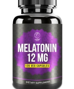 noble nature Melatonin 12 mg - 120 Veg Capsules, Non-GMO, Gluten Free