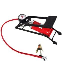 Air Inflatable Pump Portable High Pressure Tire Foot Inflator with Gauge for Car Vehicle Motorcycle Bicycle Bike Ball