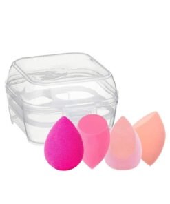 Oasisgalore 4Pcs Makeup Blender Sponges Beauty Foundation Sponges Pink