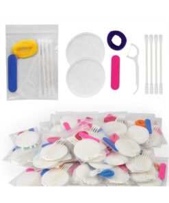 Adorila 50 Pack Disposable Hotels Cosmetic Vanity Kit, Individually Wrapped Amenities Hospitality Makeup Set Accessories for Motels Toiletries Supplies