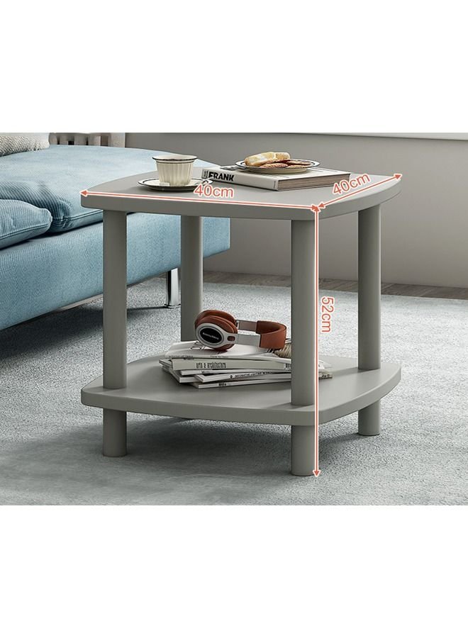 NKX 2 Layer Minimalist Square Coffee Table for Bedroom and Living Room 40 x 40cm