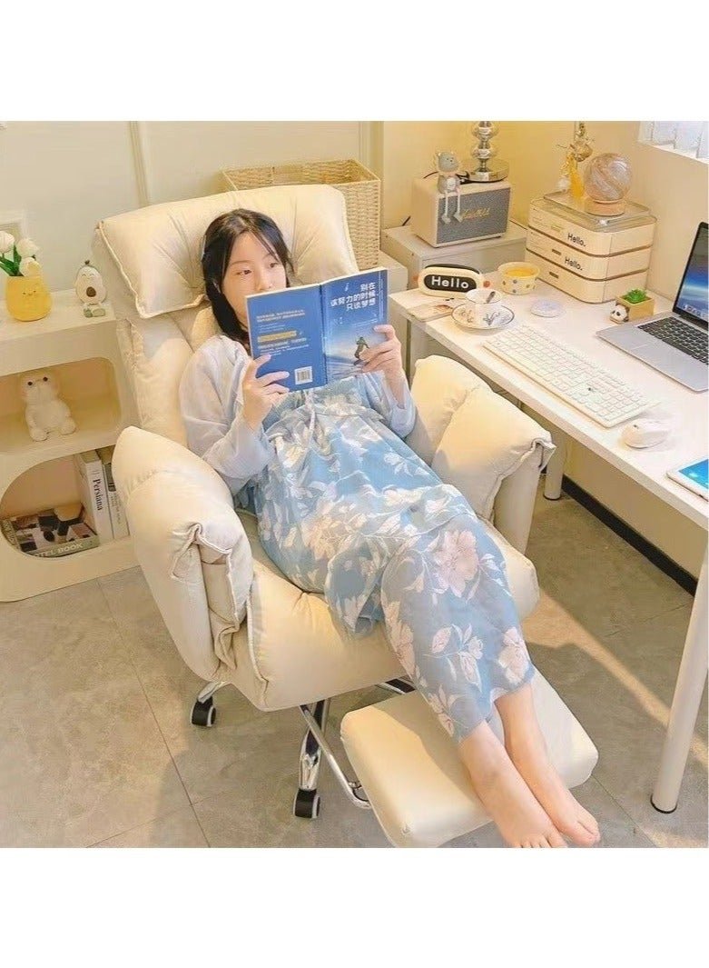 Lazy Home Comfortable Sofa Chair Study Office Chair Back Can Lie Live Video Gaming Swivel Chair - Image 3