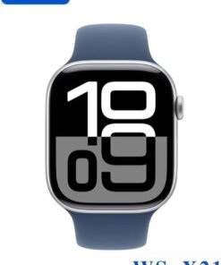 WISME WS-X21 Sleek Design HD Display Smartwatch with 10 Pair Straps, Charging Cable, Designed for Ladies and Gents Silver