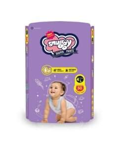 Snuggy Baby Diaper Pants Large 50 Count (Pack of 1), 9-13 kgs, Rapid Absorption, Anti - Bacterial