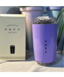 smeg 320ML Beverage Cup Travel Portable Car Drinking Cup Stainless Steel Vacuum Leak proof 320ML Coffee Thermos（Purple）
