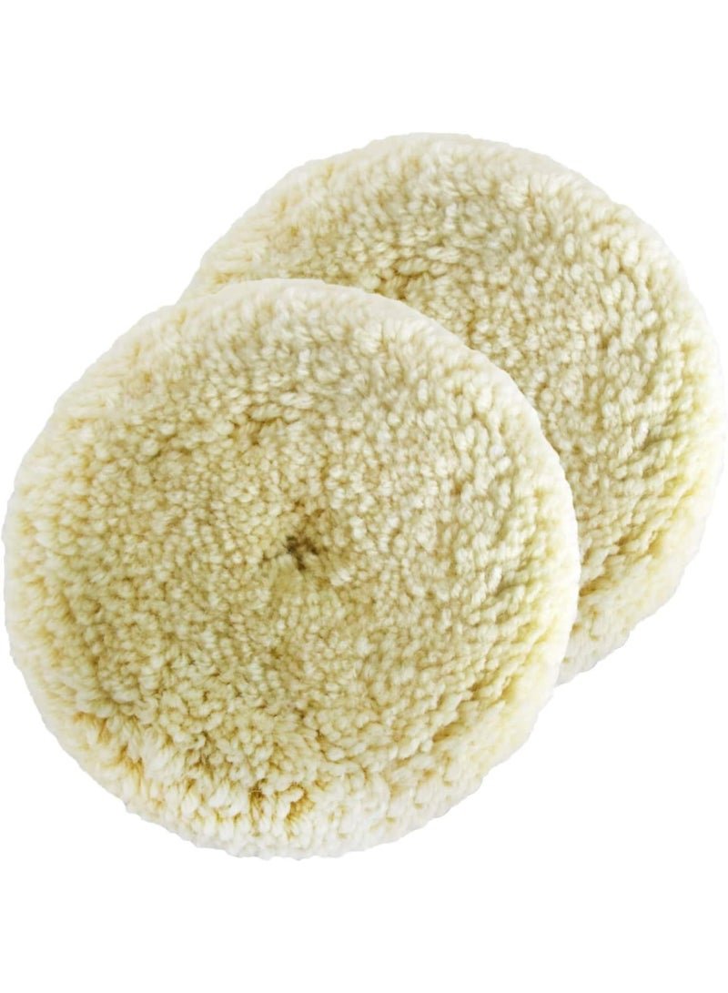 7" Wool Buffing Pad Kit 1PCS Polishing Wool Pads Kit Low Linting Wool Pad, Used for Rotary and Random Orbit Sander/Polisher Buffing Equipment Buffing Pad Cleaner