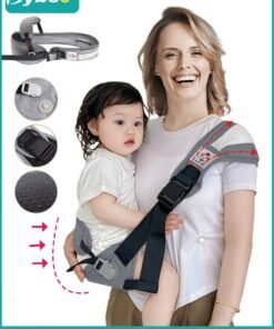 Bybeo Baby Carrier with Waist Support Belt, Anti-Slip Baby Sling, Hands-Free Ergonomic Front Carry, Infant Hip Seat Carrier For Newborn to Toddlers 0-25KG