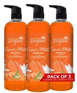Elegant 3-Pieces Carrot & Milk Shower Gel 1 Liter