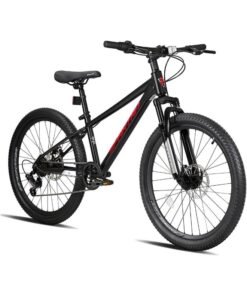 Spartan Maverick Mountain Bike | 24 Inch Wheel Size | 7 Speed Shimano Gears |Black Color