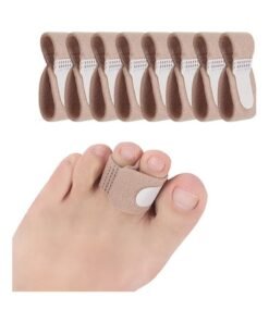8-Piece Toe Splint Wraps Non Slip Hammer Straightener For Broken Crooked Overlapped And Toes-Women Men